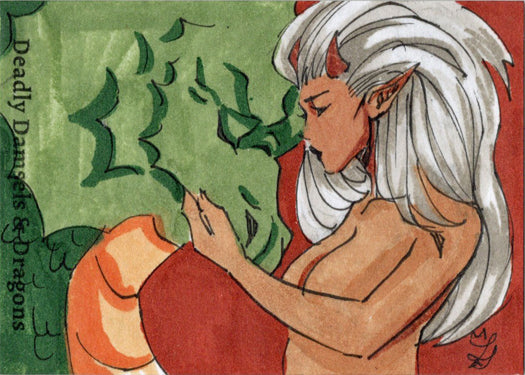 Deadly Damsels & Dragons 5finity 2023 Sketch Card Tiffany Peek V7