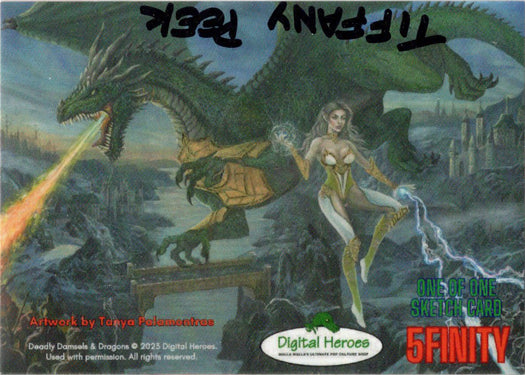Deadly Damsels & Dragons 5finity 2023 Sketch Card Tiffany Peek V2