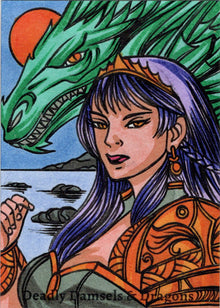 Deadly Damsels & Dragons 5finity 2023 Sketch Card Ulisses Gabriel V1
