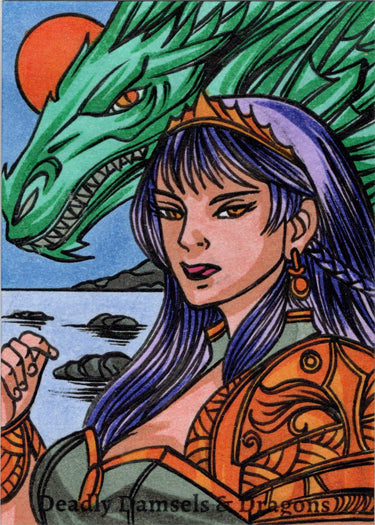 Deadly Damsels & Dragons 5finity 2023 Sketch Card Ulisses Gabriel V1