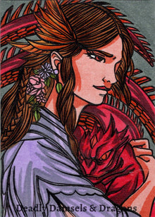 Deadly Damsels & Dragons 5finity 2023 Sketch Card Ulisses Gabriel V2