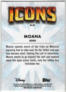 2025 Topps Chrome Disney Icons Insert Card DI-22 Moana