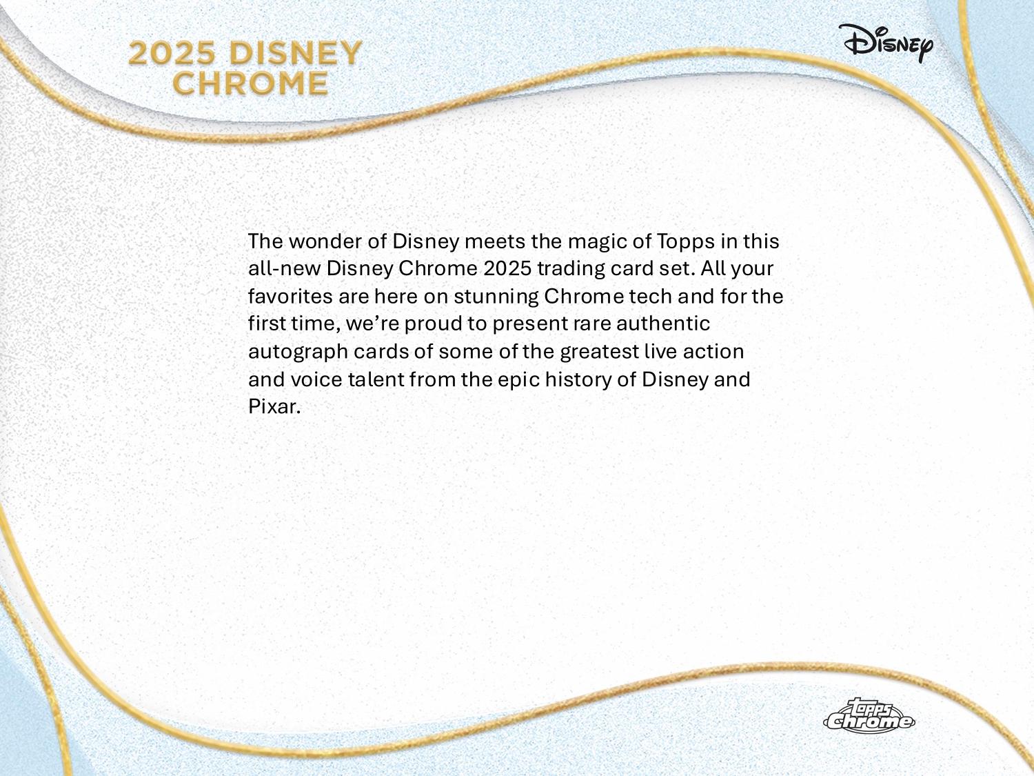 2025 Topps Chrome Disney Hobby Box, Collectible Baseball Trading Cards with Autographs and Sketches 2025 Topps Chrome Disney Hobby Box, Collectible Baseball Trading Cards with Autographs and Sketches