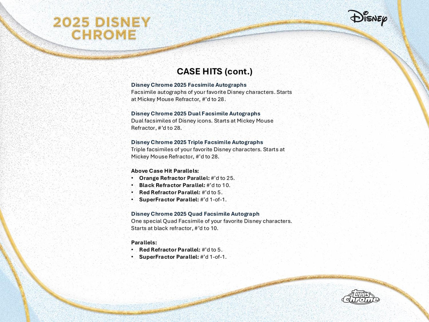 2025 Topps Chrome Disney Hobby Box
