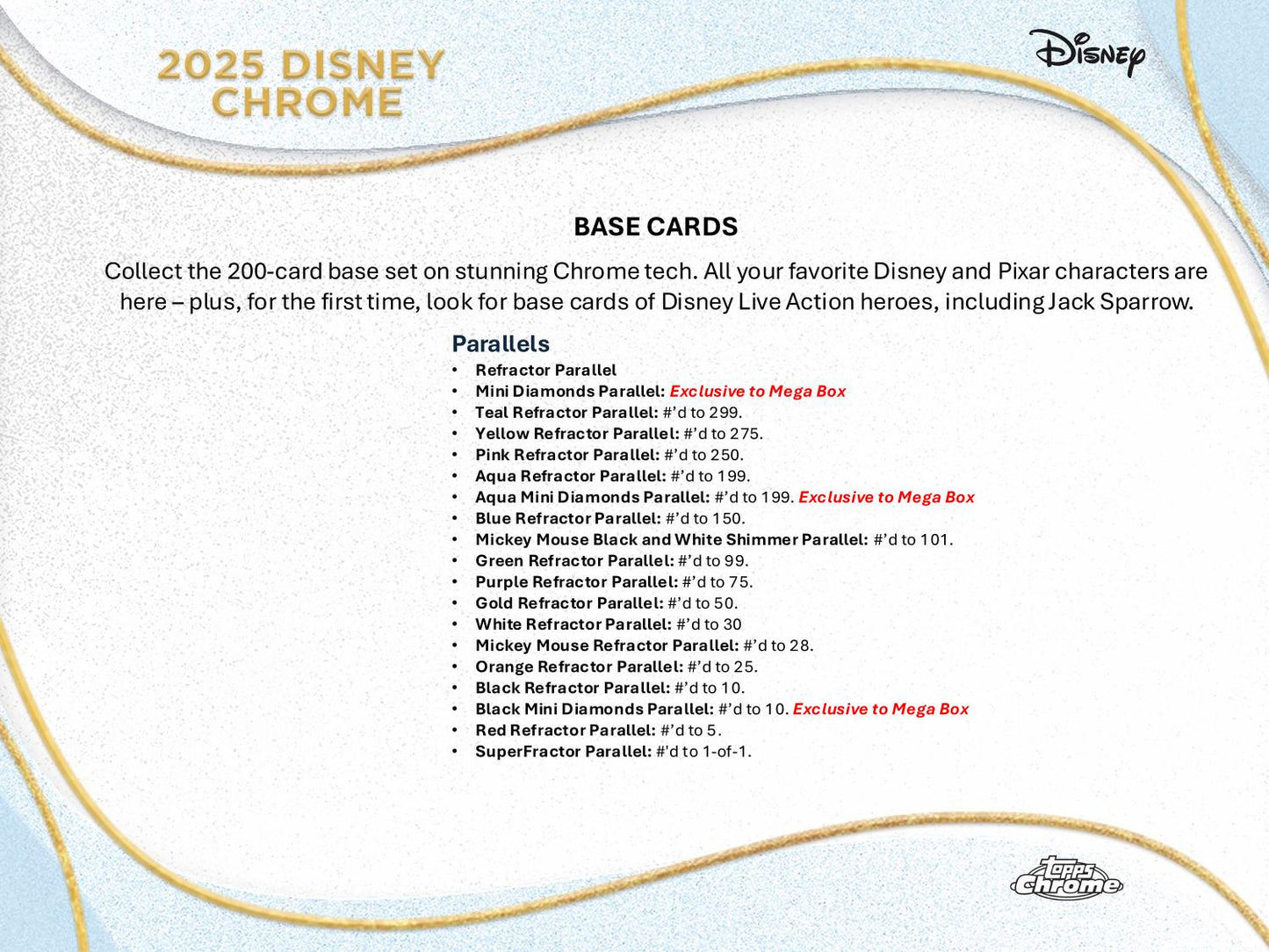 2025 Topps Chrome Disney Mega Box