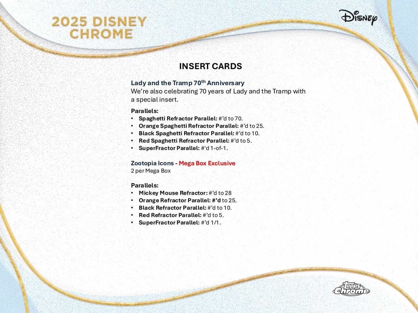 2025 Topps Chrome Disney Mega Box