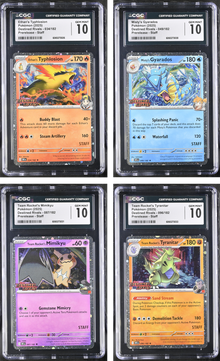 Pokemon [S&V: Destined Rivals] Prerelease Staff Set of 4 CGC 10 Gem Mint