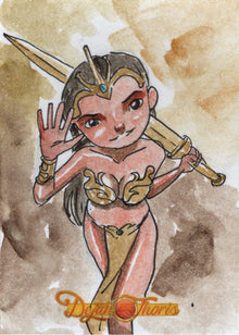 Dejah Thoris 5finity 2023 Sketch Card Juan Mendez V1