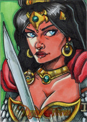 Dejah Thoris 5finity 2023 Sketch Card Michael Mastermaker