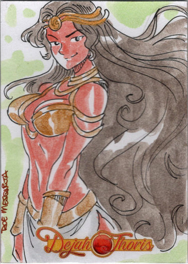 Dejah Thoris 5finity 2023 Sketch Card Roe Mesquita V2