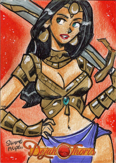 Dejah Thoris 5finity 2023 Sketch Card Sammo Filipo V1