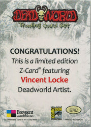 Deadworld Fold Out Z Card DZ-VL2 by Vincent Locke SDCC 2012