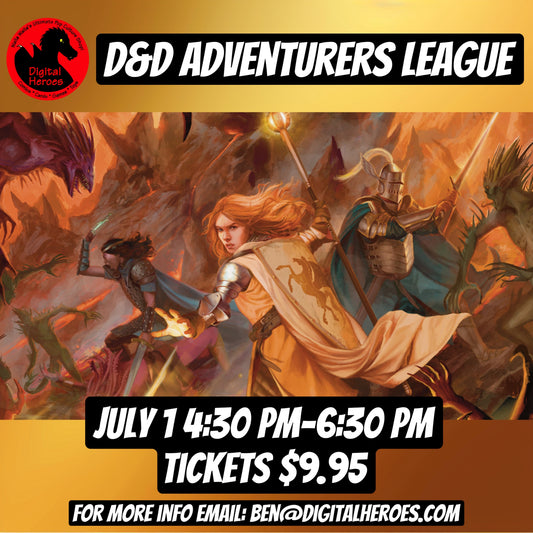 07/01/2026 4:30 PM D&D Adventurer's League: Steinhardt's Guide to the Eldritch Hunt Ticket