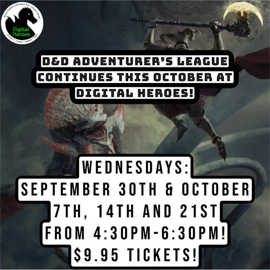 09/30/2026 4:30 PM D&D Adventurer's League: Steinhardt's Guide to the Eldritch Hunt Ticket