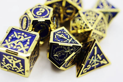 Foam Brain Metal RPG Dice Set: Crossed Swords - Deep Sea Sword