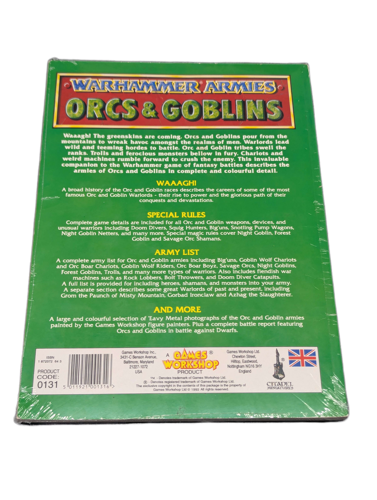Warhammer Armies: Orcs & Goblins - 4th Edition (Used)