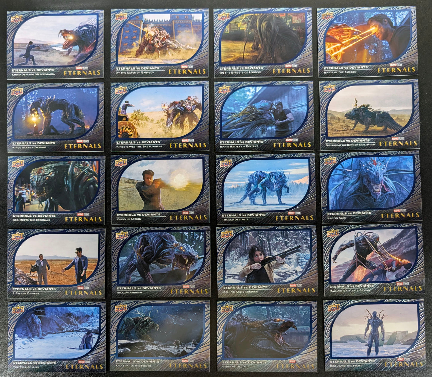 2023 Upper Deck Marvel Eternals vs Deviants 20 Card Set ED-1 to ED-20