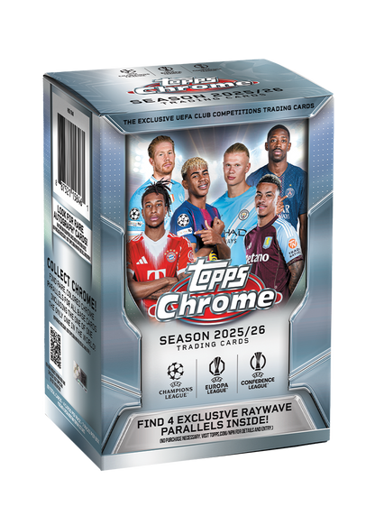 2025-26 Topps Chrome UEFA Club Competitions Soccer Value Box