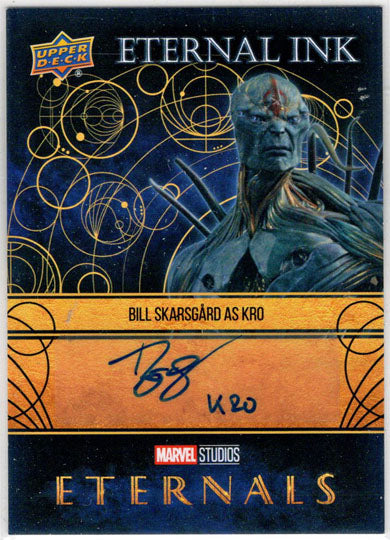 2023 Upper Deck Marvel Eternals Eternal Ink Auto Card EI2-BS Bill Skarsgard