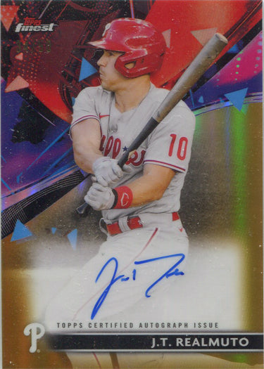 Topps Finest Baseball 2021 Gold Parallel Auto Card FA-JT J.T. Realmuto 34/50