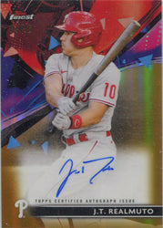 Topps Finest Baseball 2021 Gold Parallel Auto Card FA-JT J.T. Realmuto 34/50