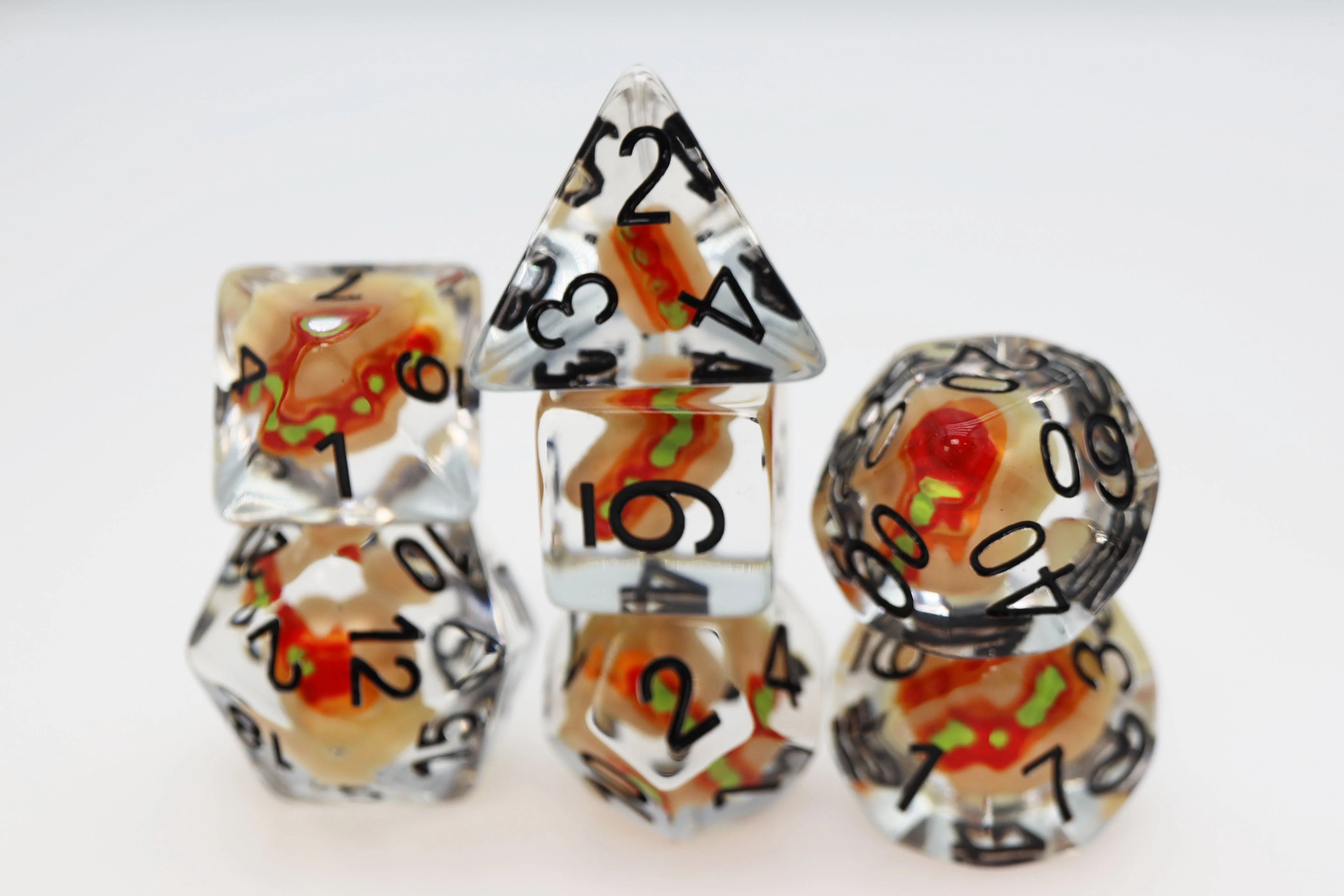 Foam Brain RPG Dice Set - Hot Dog