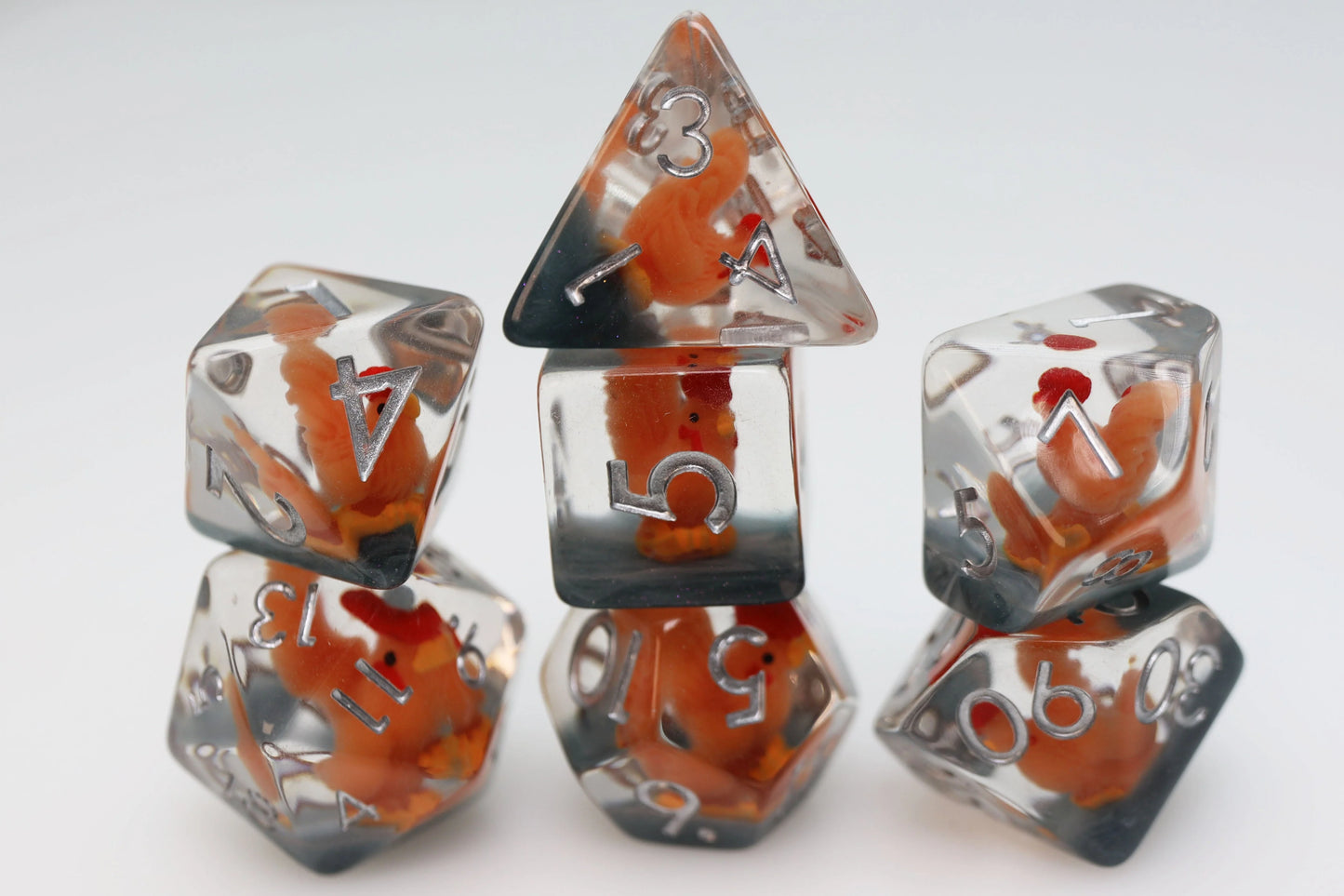 Foam Brain RPG Dice Set - Crowing Rooster
