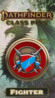 Foam Brain Pathfinder Class Icon Pin: Fighter