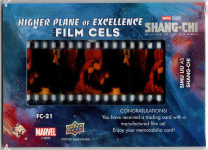 2023 Upper Deck Marvel Shang-Chi Film Cels Card FC-21 Simu Liu as Shang-Chi