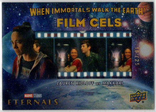 2023 Upper Deck Marvel Eternals Gold Film Cels Card FC-23 Lauren Ridloff 18/25