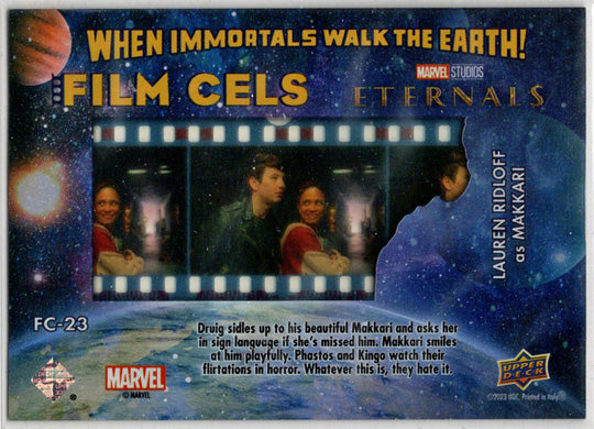 2023 Upper Deck Marvel Eternals Gold Film Cels Card FC-23 Lauren Ridloff 18/25