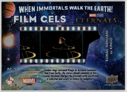 2023 Upper Deck Marvel Eternals Film Cels Card FC-5 Kumail Nanjiani as Kingo