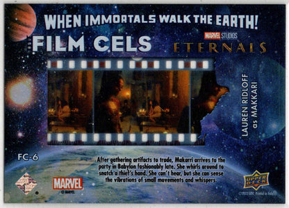 2023 Upper Deck Marvel Eternals Film Cels Card FC-6 Lauren Ridloff as Makkari
