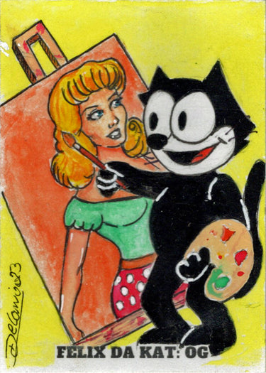 2023 5finity Felix Da Kat:  OG Sketch Card Delanio Dourado V1