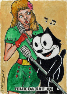 2023 5finity Felix Da Kat:  OG Sketch Card Delanio Dourado V5