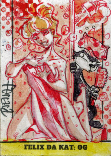 2023 5finity Felix Da Kat:  OG Sketch Card Eduardo Ferrara V2