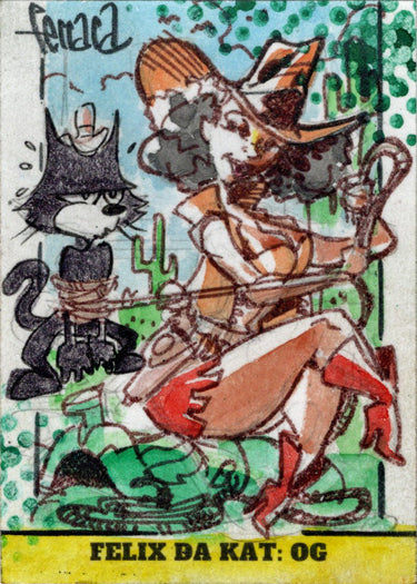 2023 5finity Felix Da Kat:  OG Sketch Card Eduardo Ferrara V7