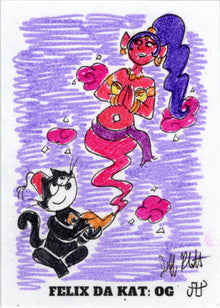 2023 5finity Felix Da Kat:  OG Sketch Card Jeff Plotkin V2