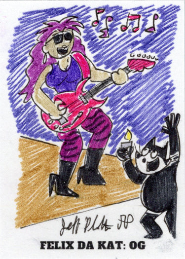 2023 5finity Felix Da Kat:  OG Sketch Card Jeff Plotkin V3