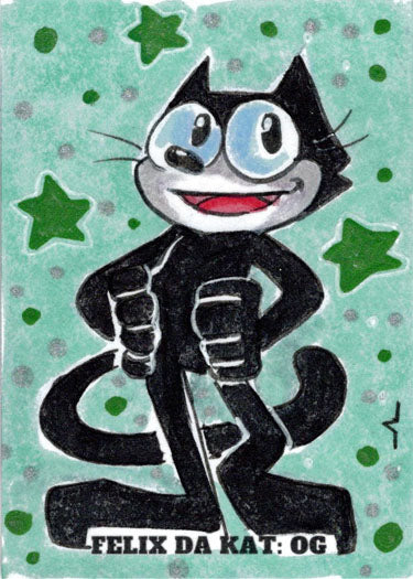 2023 5finity Felix Da Kat:  OG Sketch Card Roe Mesquita