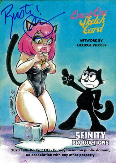 2023 5finity Felix Da Kat:  OG Sketch Card Rusty Gilligan