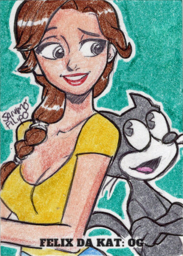 2023 5finity Felix Da Kat:  OG Sketch Card Sammo Filipo V10