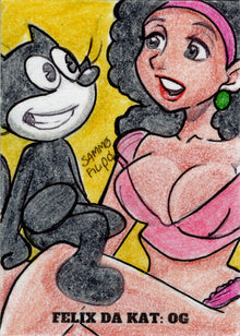 2023 5finity Felix Da Kat:  OG Sketch Card Sammo Filipo V7