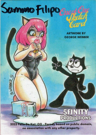2023 5finity Felix Da Kat:  OG Sketch Card Sammo Filipo V10