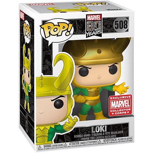 Funko Pop Marvel 80 Years Loki 508 First Appearance Collector Corps Exclusive