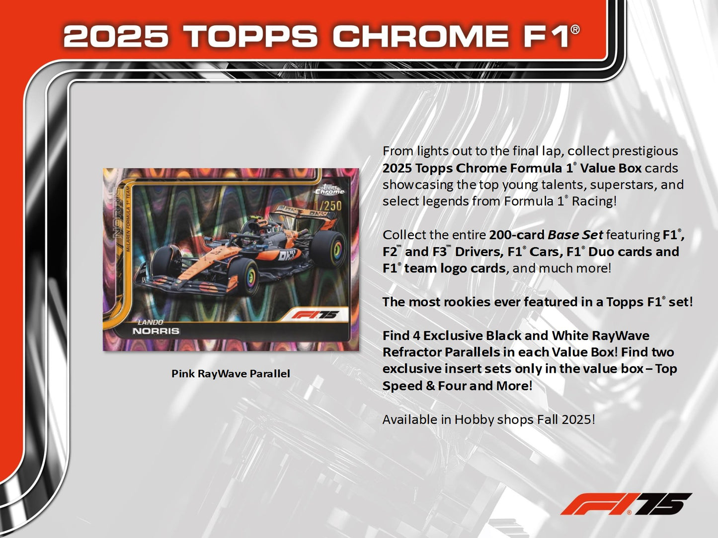 2025 Topps Chrome Formula 1 Racing Value Box