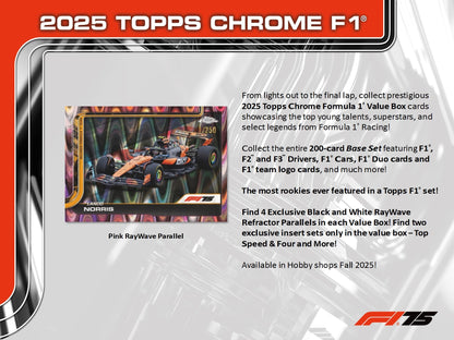 2025 Topps Chrome Formula 1 Racing Value Box