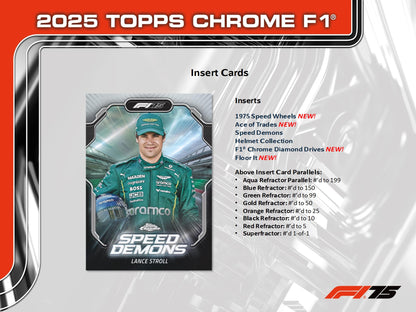 2025 Topps Chrome Formula 1 Racing Value Box