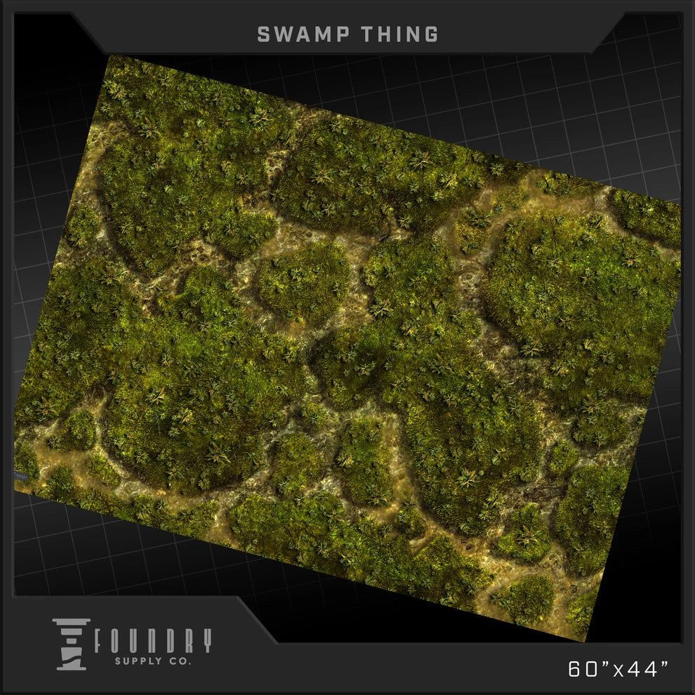 Foundry Supply Co. Wargames Playmat: 44"x60" - Swamp Thing