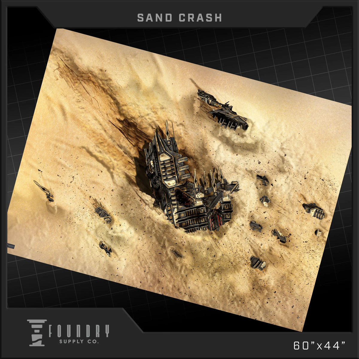 Foundry Supply Co. Wargames Playmat: 44"x60" - Sand Crash